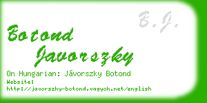 botond javorszky business card